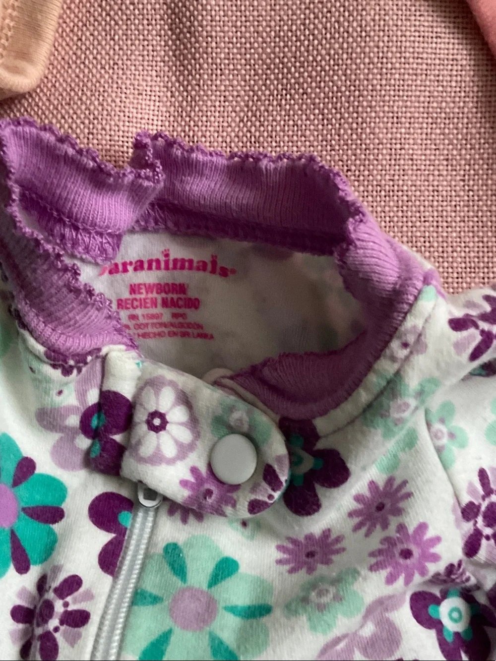 Carter's Pink, Peach, White and Floral Baby One-Piece Bodysuits & Sleepers